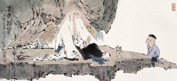 Chino Painting - Fangzeng hablando chino antiguo